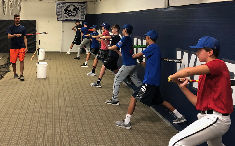 High level training at our indoor batting facility